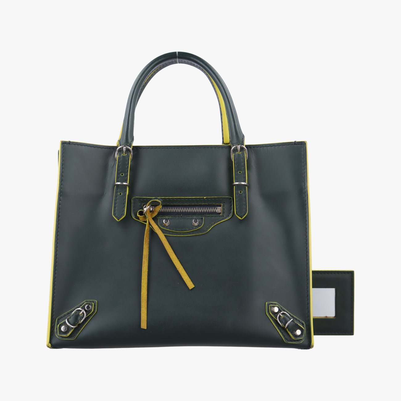 Paper A6 Tote Green×Yellow Leather 357333.4075.F.002123ペーパー A6 トート グリーン×イエロー レザー 357333.4075.F.002123