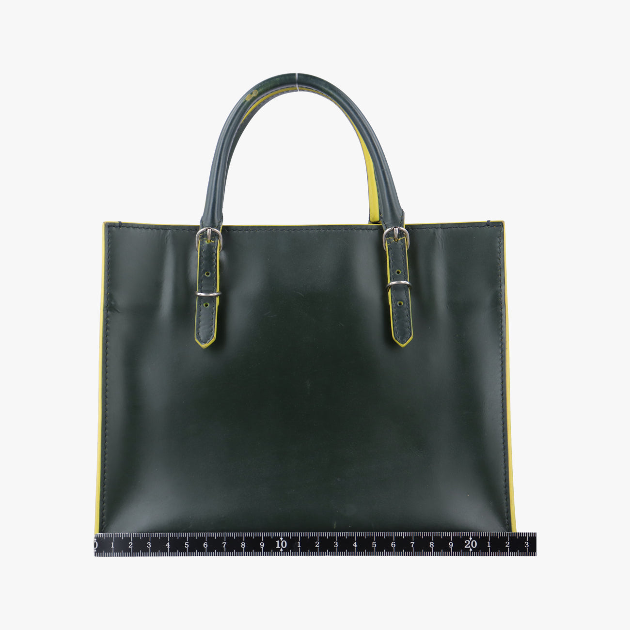 Paper A6 Tote Green×Yellow Leather 357333.4075.F.002123ペーパー A6 トート グリーン×イエロー レザー 357333.4075.F.002123