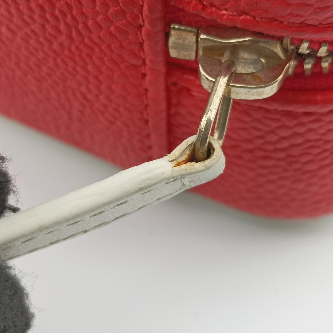 Filigree Vanity Case Top HandleRed x Blue x WhiteCaviar SkinA8445226964014フィリグリー バニティ ケース トップ ハンドルレッド×ブルー×ホワイトキャビアスキンA8445226964014