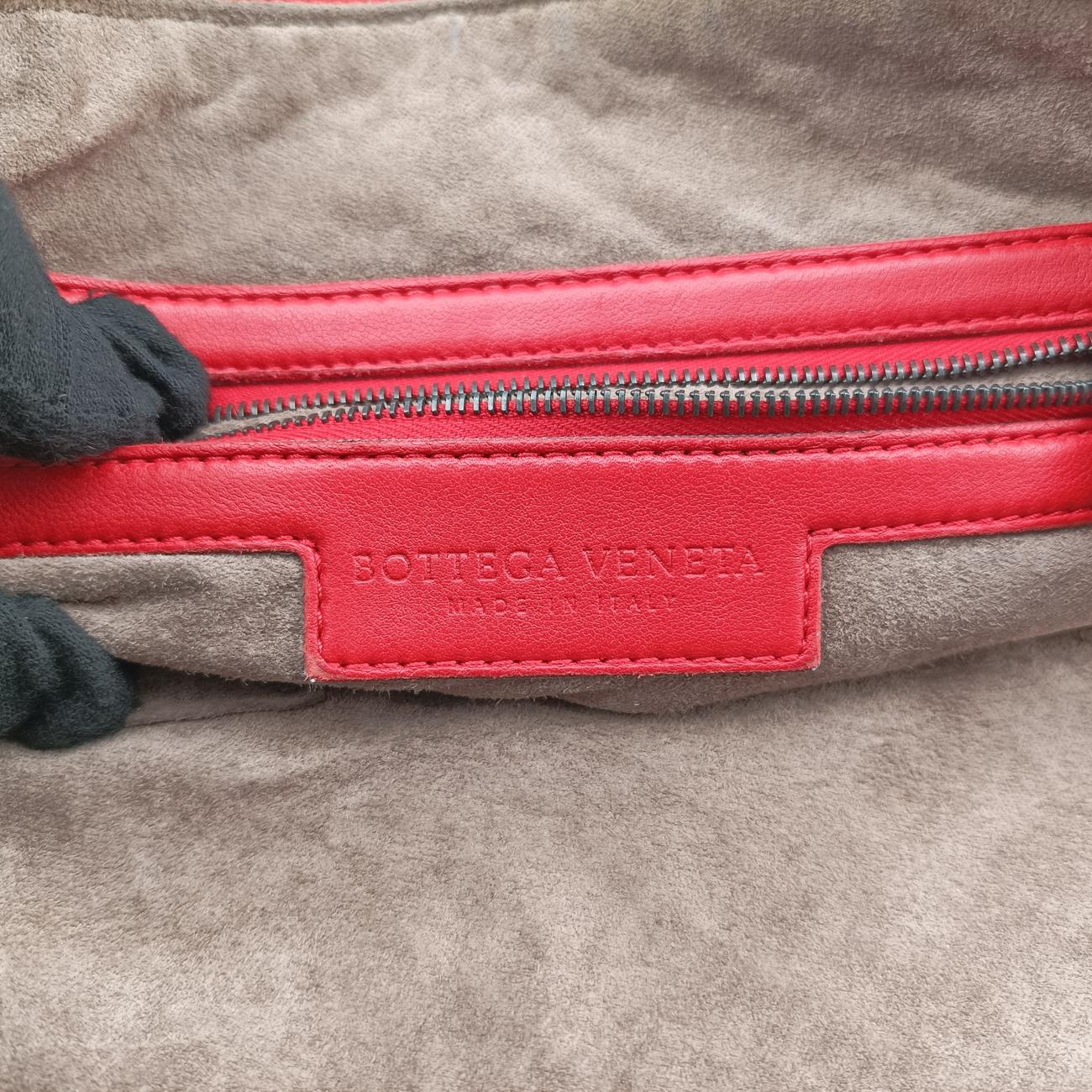 NODINI Intrecciato Red lambskin B02548720Vノディーニ イントレチャート レッド ラムスキン B02548720V