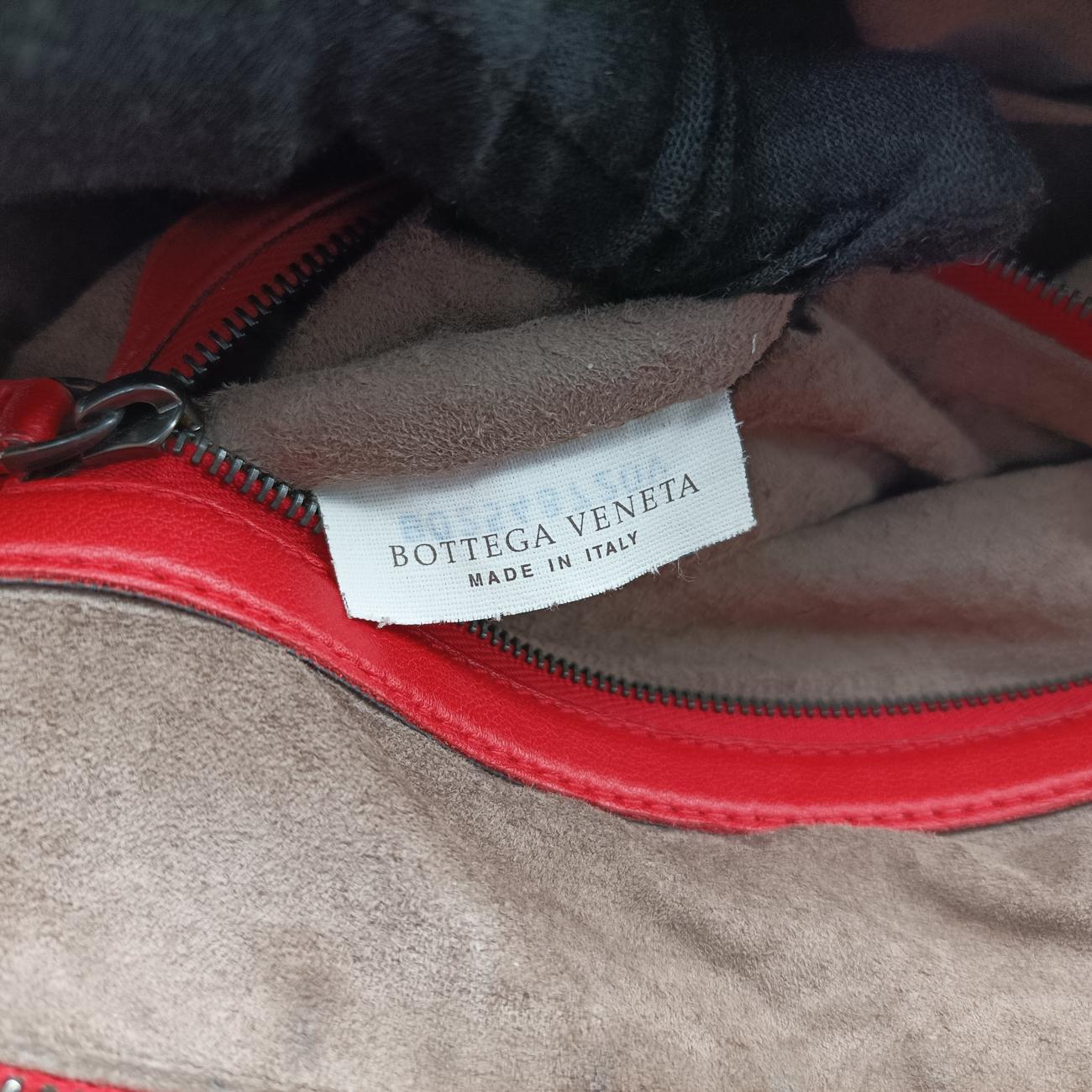 NODINI Intrecciato Red lambskin B02548720Vノディーニ イントレチャート レッド ラムスキン B02548720V