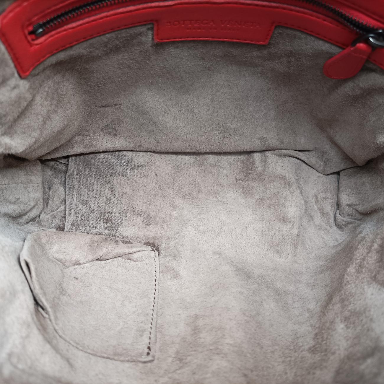 NODINI Intrecciato Red lambskin B02548720Vノディーニ イントレチャート レッド ラムスキン B02548720V