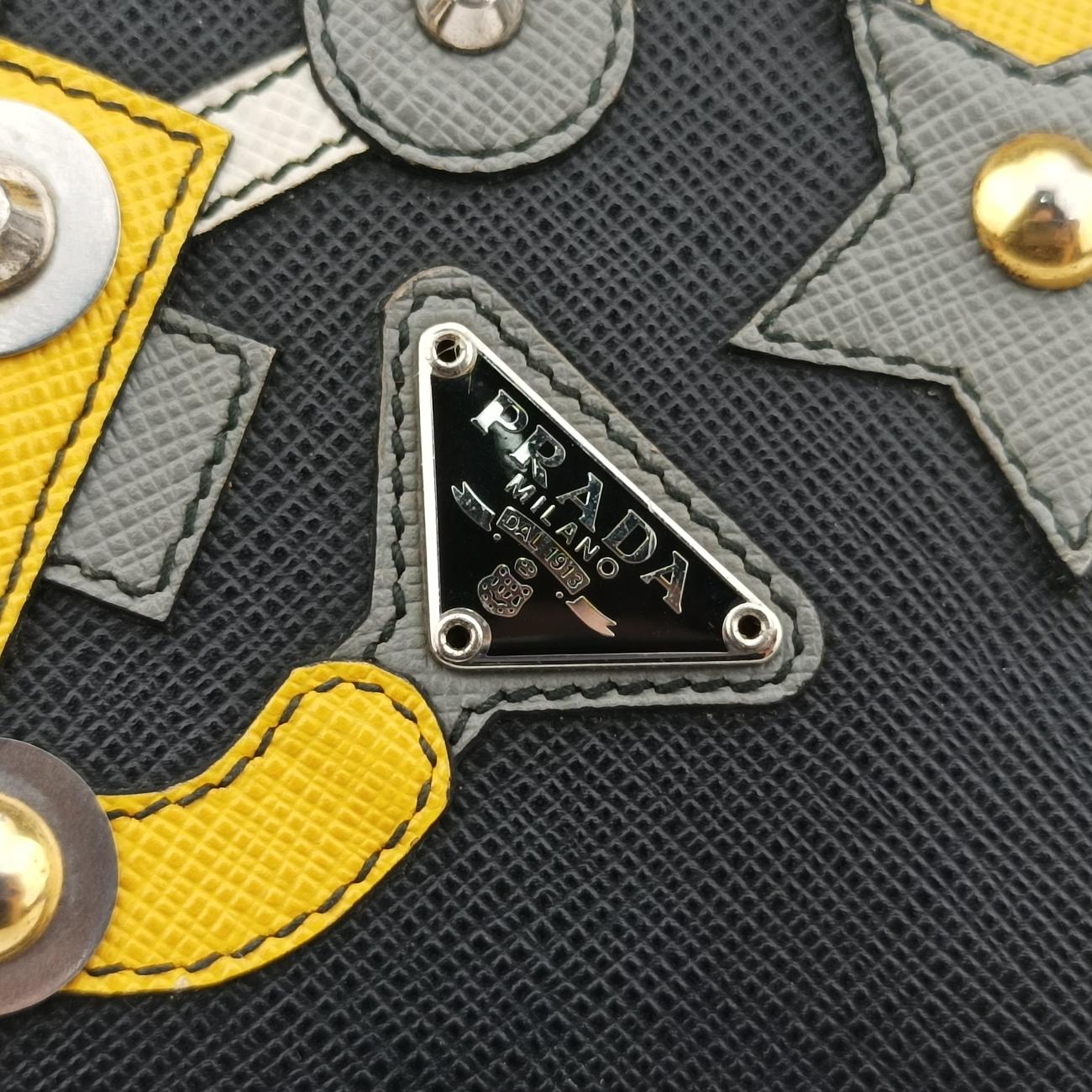 Robot LogoBlackSaffiano Leather62ロボットロゴブラックサフィアーノレザー62