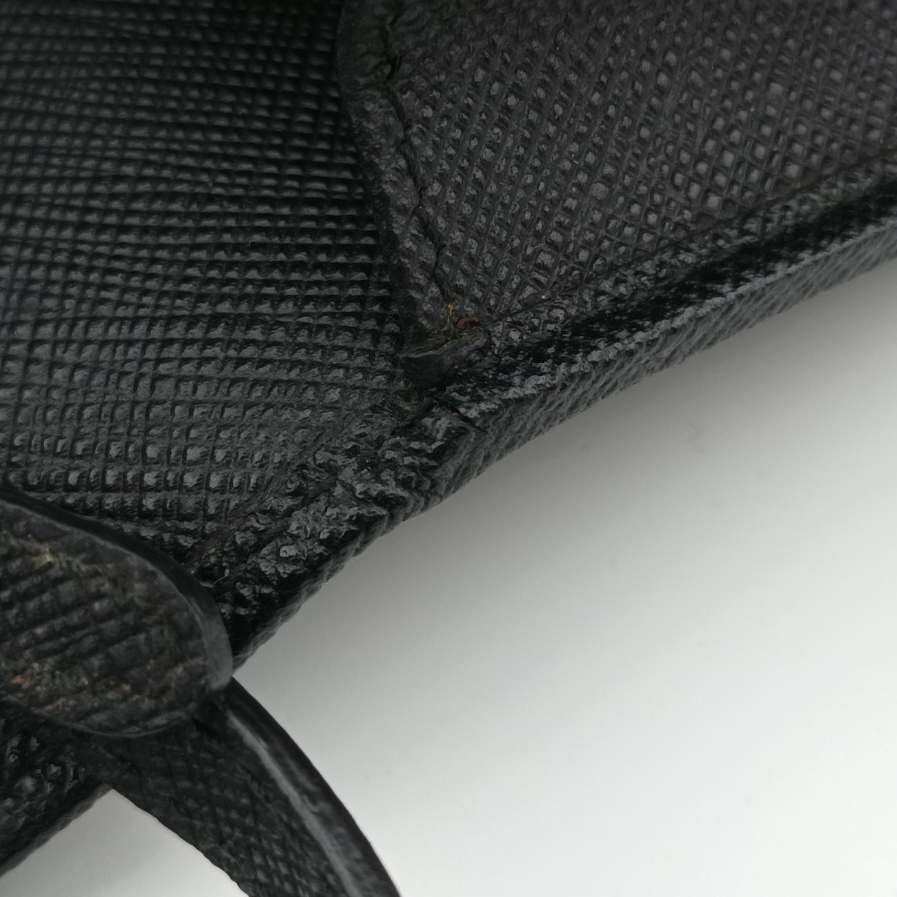 Robot LogoBlackSaffiano Leather62ロボットロゴブラックサフィアーノレザー62