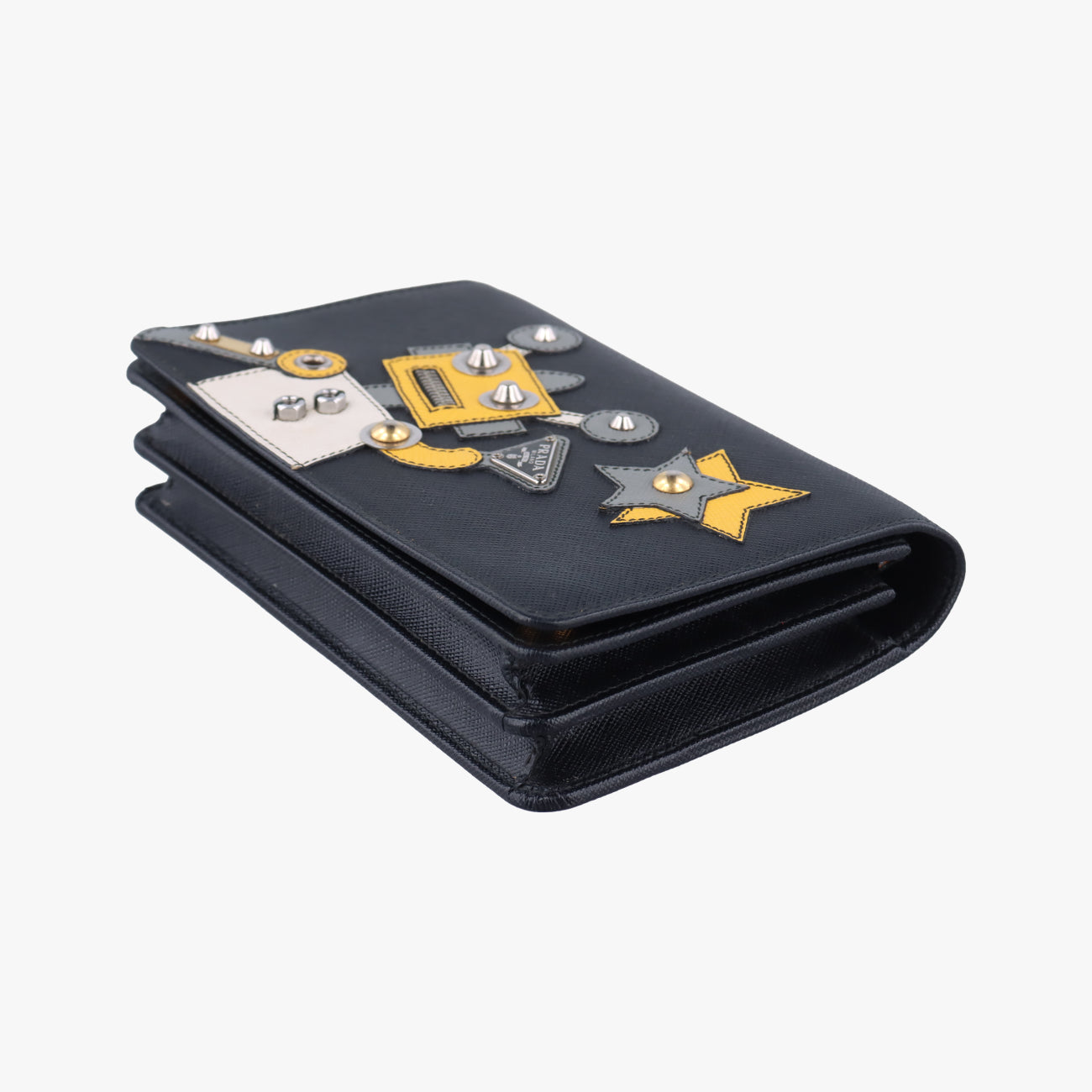 Robot LogoBlackSaffiano Leather62ロボットロゴブラックサフィアーノレザー62