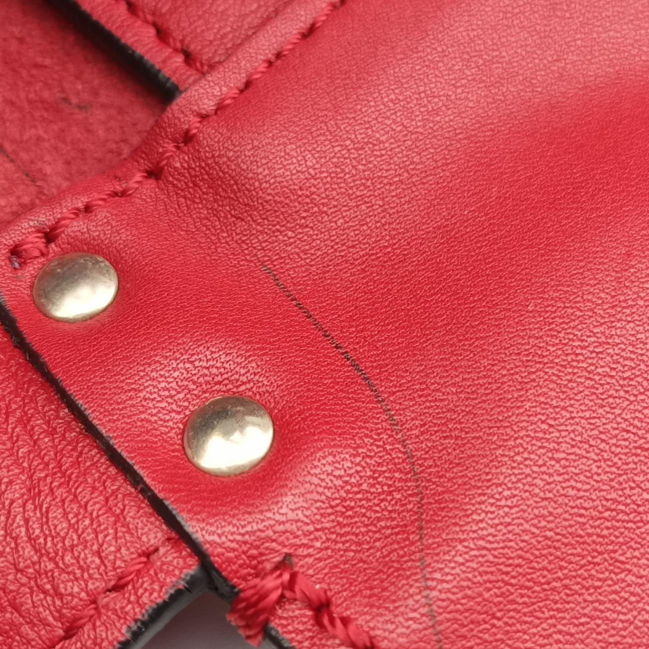 Rockstud Red Leather Lot number unknownロックスタッズ レッド レザー 製番不明