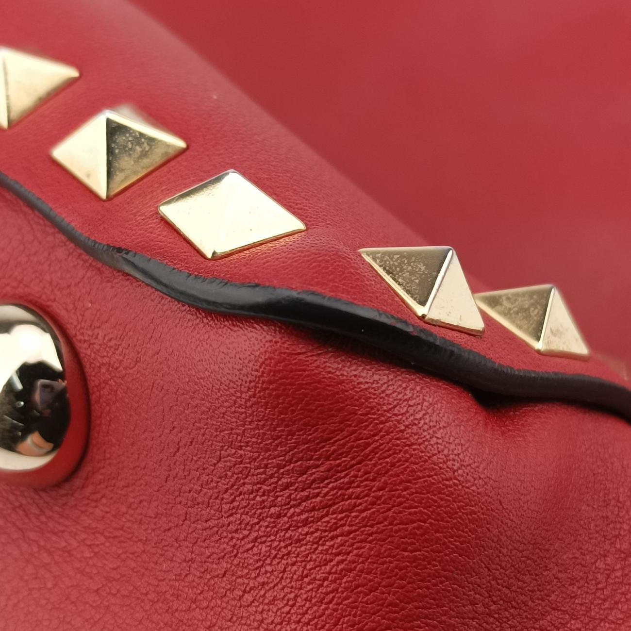 Rockstud Red Leather Lot number unknownロックスタッズ レッド レザー 製番不明