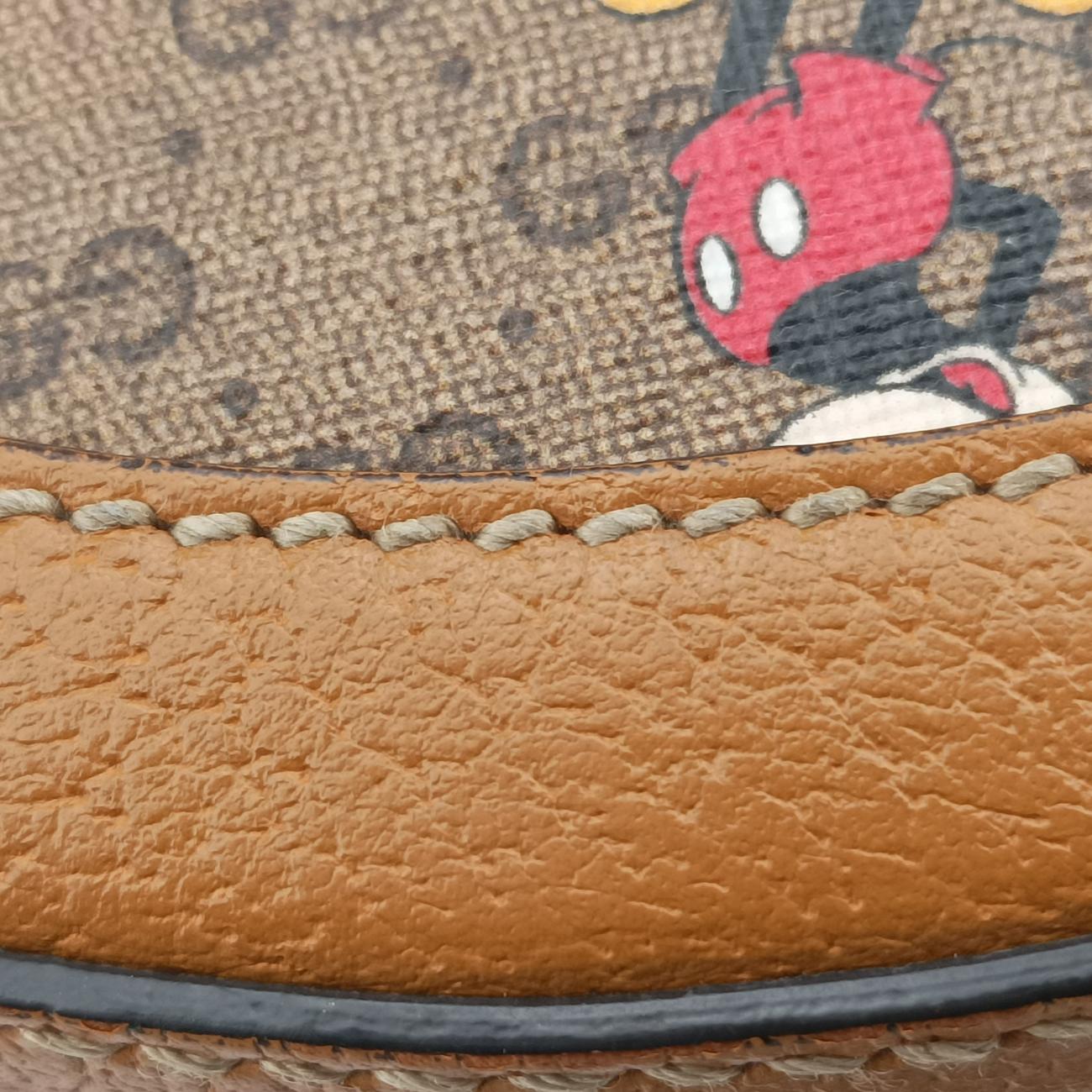DISNEY Collaboration Mickey Mouse Multicolour PVC coated canvas×Leather 603938 I030946486ディズニーコラボ ミッキーマウス マルチカラー PVCコーティングキャンバス×レザー 603938 I030946486