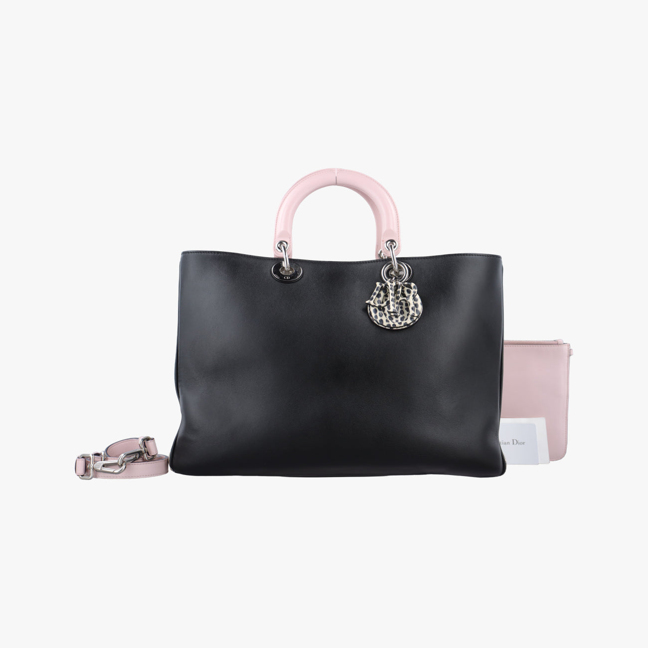 Diorissimo Black×Pink Leather 09-MA-0114ディオリッシモ ブラック×ピンク レザー 09-MA-0114
