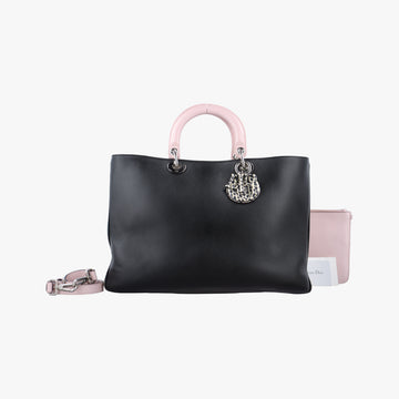 Diorissimo Black×Pink Leather 09-MA-0114ディオリッシモ ブラック×ピンク レザー 09-MA-0114