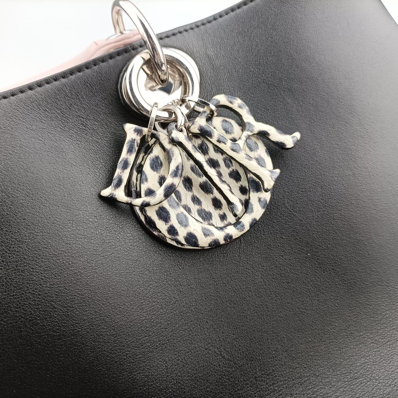 Diorissimo Black×Pink Leather 09-MA-0114ディオリッシモ ブラック×ピンク レザー 09-MA-0114