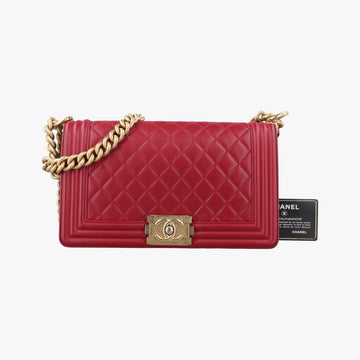 BOY CHANEL Red lambskin A67086 24605341ボーイシャネル レッド ラムスキン A67086 24605341