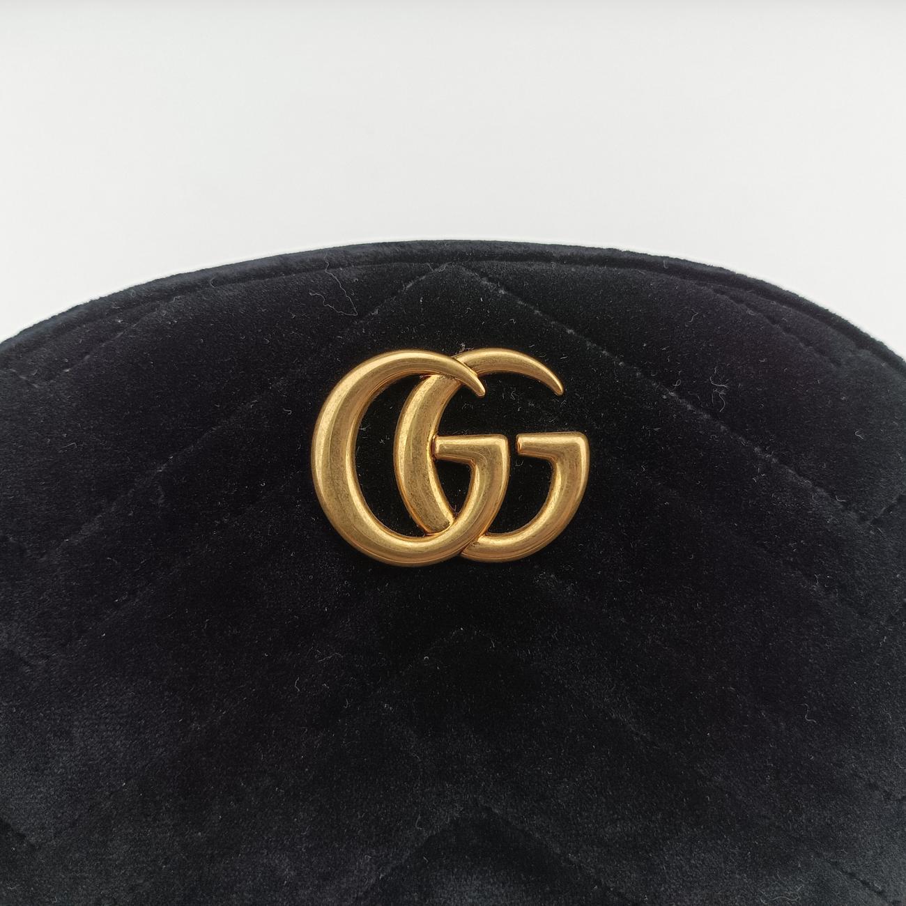 GG Marmont Black velour 476434 G027309757GGマーモント ブラック ベロア 476434 G027309757
