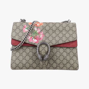 Dionysus beige×red×multicolor PVC coated canvas 400235 G022213930ディオニュソス ベージュ×レッド×マルチカラー PVCコーティングキャンバス 400235 G022213930