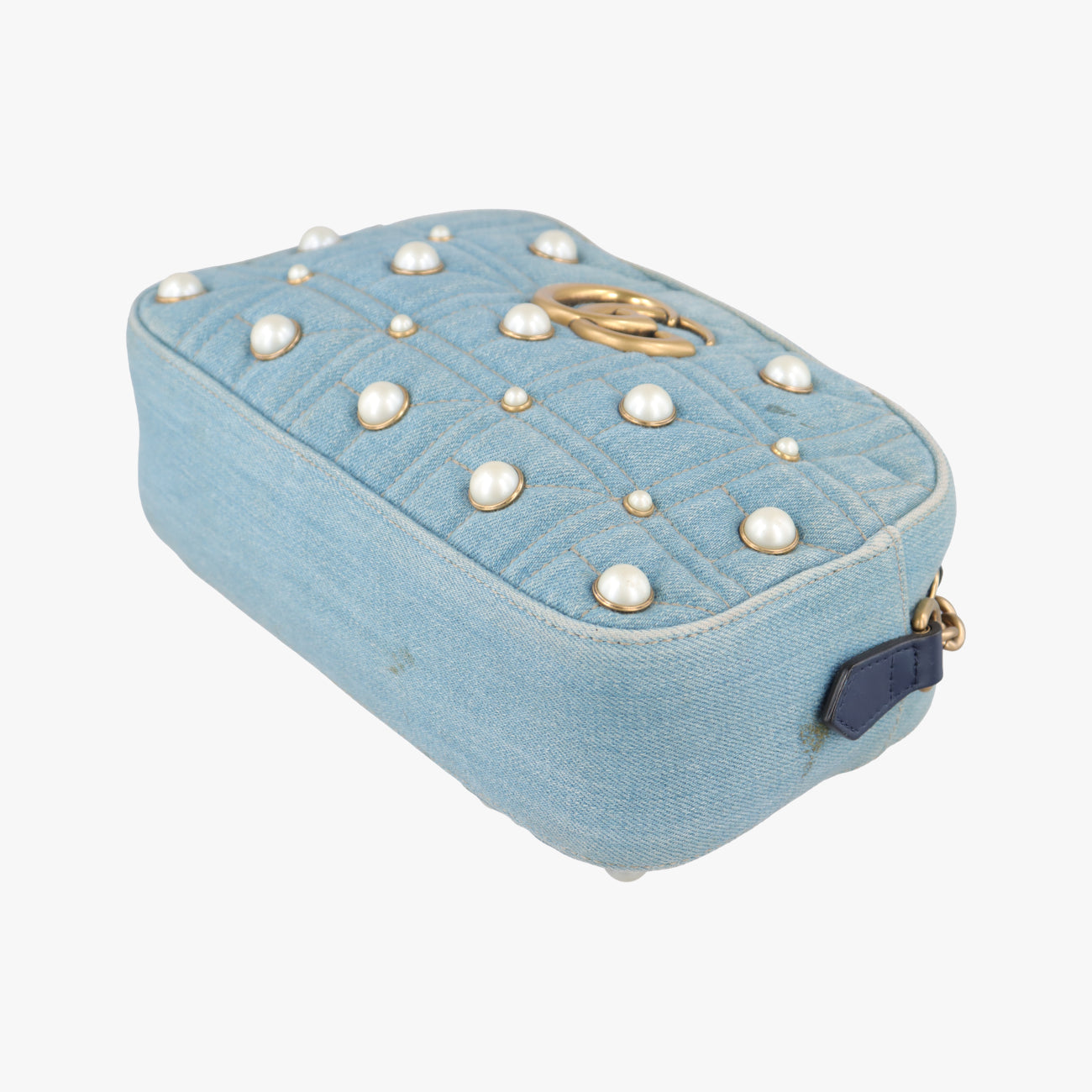 GG Marmont Blue Denim x Leather 447632 B024087403GGマーモント ブルー デニム×レザー 447632 B024087403