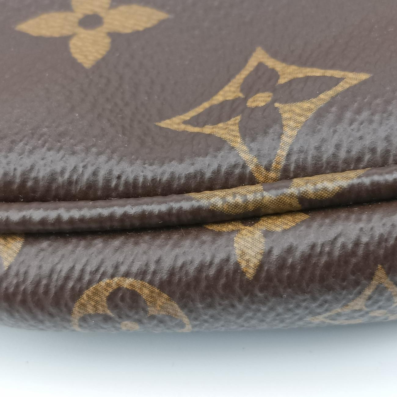 MULTI POCHETTE ACCESSOIRES MARRON×ROSE CLAIRE Monogram Canvas M44840 ICチップミュルティポシェットアクセソワール マロン×ローズ クレール モノグラムキャンバス M44840 ICチップ