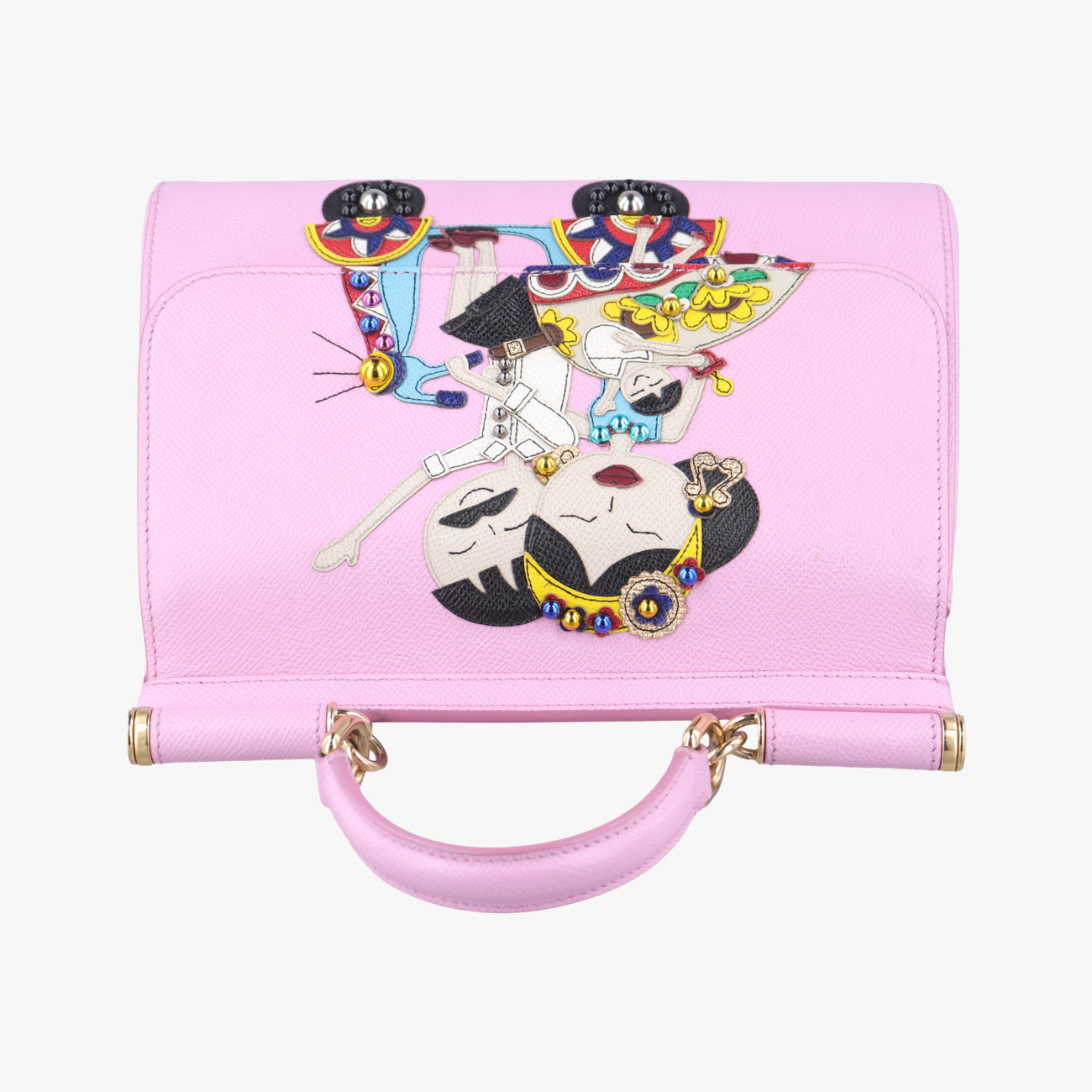 Miss Sicily Family Pink×multicolor Leather 40ミス シシリー ファミリー ピンク×マルチカラー レザー 40