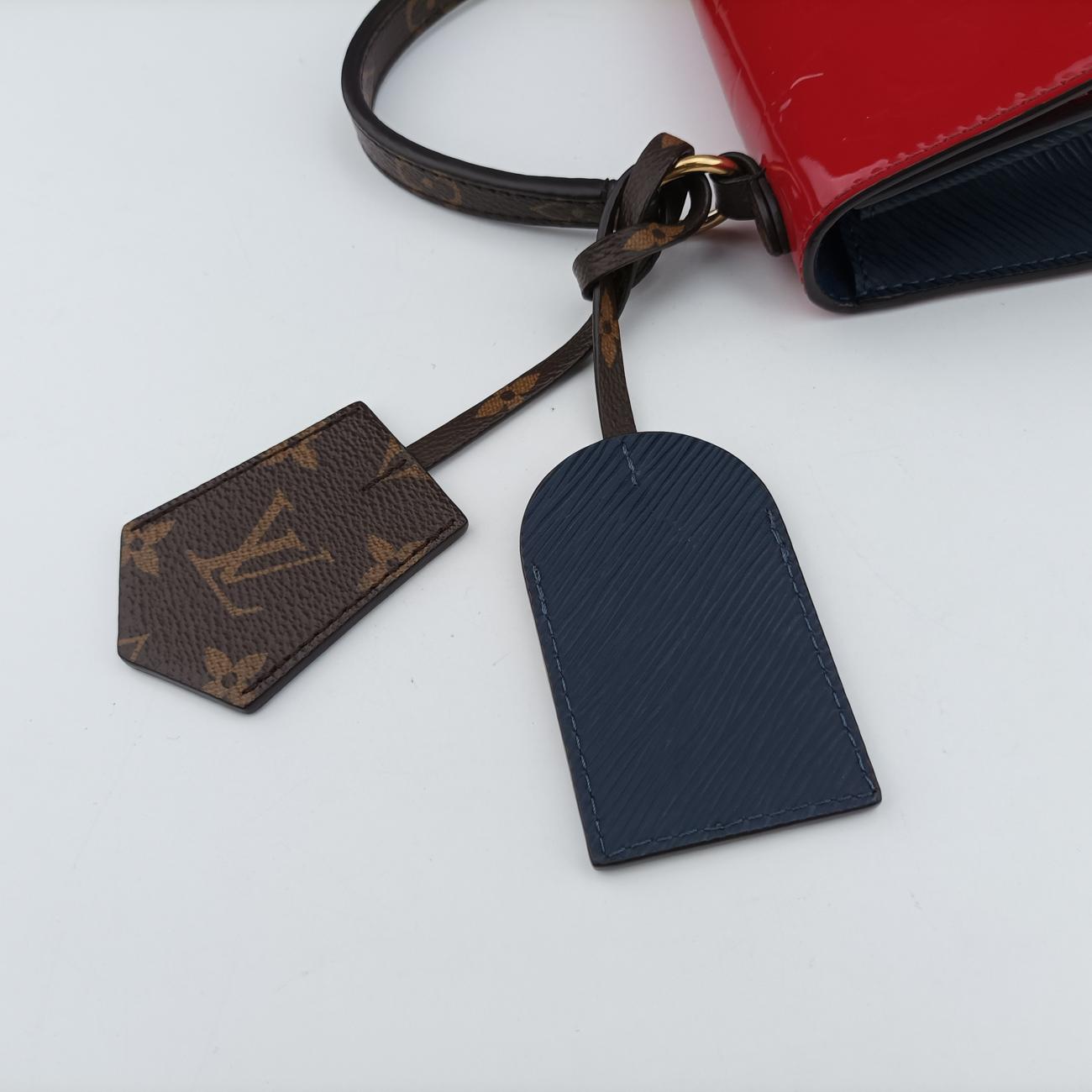 Spring street PM Scarlet Red Vernis×Leather×Monogram Canvas M90505 FK0240 ICチップスプリングストリートPM スカーレット ヴェルニ×レザー×モノグラムキャンバス M90505 FK0240 ICチップ