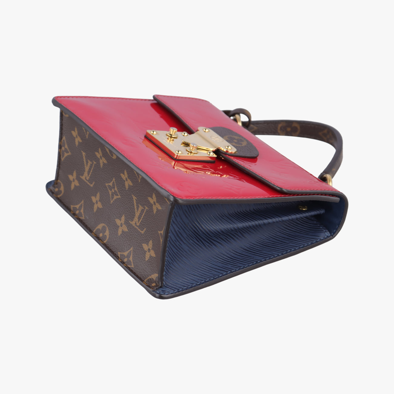 Spring street PM Scarlet Red Vernis×Leather×Monogram Canvas M90505 FK0240 ICチップスプリングストリートPM スカーレット ヴェルニ×レザー×モノグラムキャンバス M90505 FK0240 ICチップ