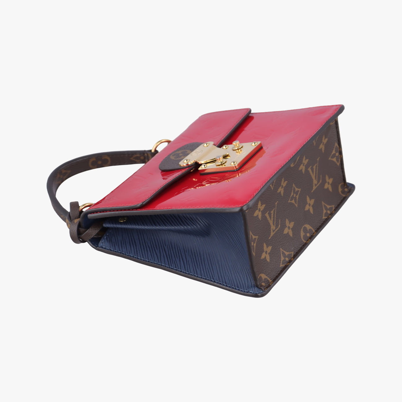 Spring street PM Scarlet Red Vernis×Leather×Monogram Canvas M90505 FK0240 ICチップスプリングストリートPM スカーレット ヴェルニ×レザー×モノグラムキャンバス M90505 FK0240 ICチップ