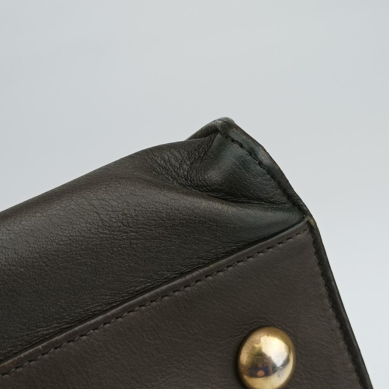 Y Ligne Petit Cabas Green Leather 311208 311208.527411Yライン プチカバス グリーン レザー 311208 311208.527411