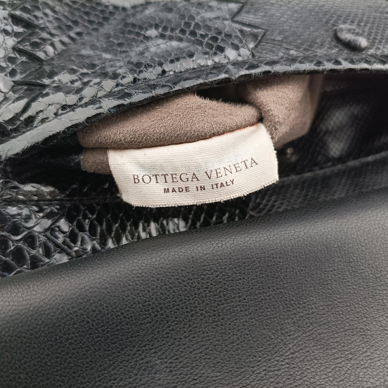 Intrecciato Black Leather×snakeskin B02434049Uイントレチャート ブラック レザーｘヘビ革 B02434049U