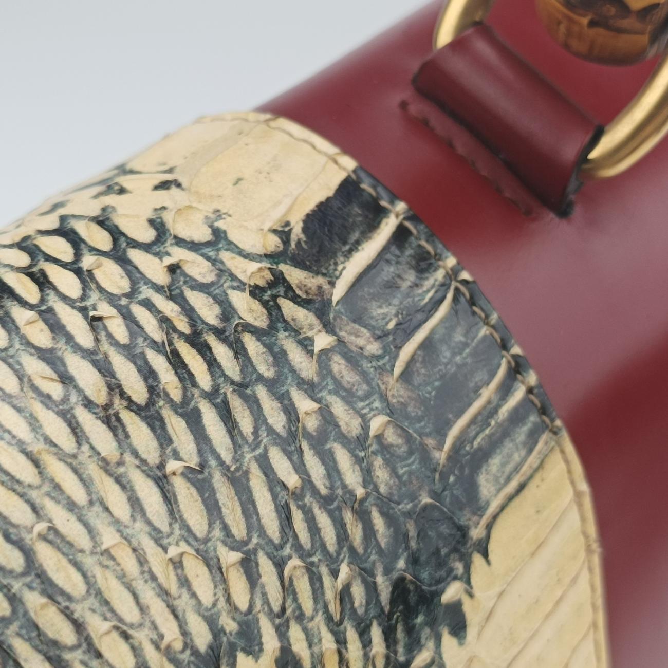 Broche Beetle Print Red×Multicolour Leather 466434 F022834740ブロッシュビートルプリント レッド×マルチカラー レザー 466434 F022834740