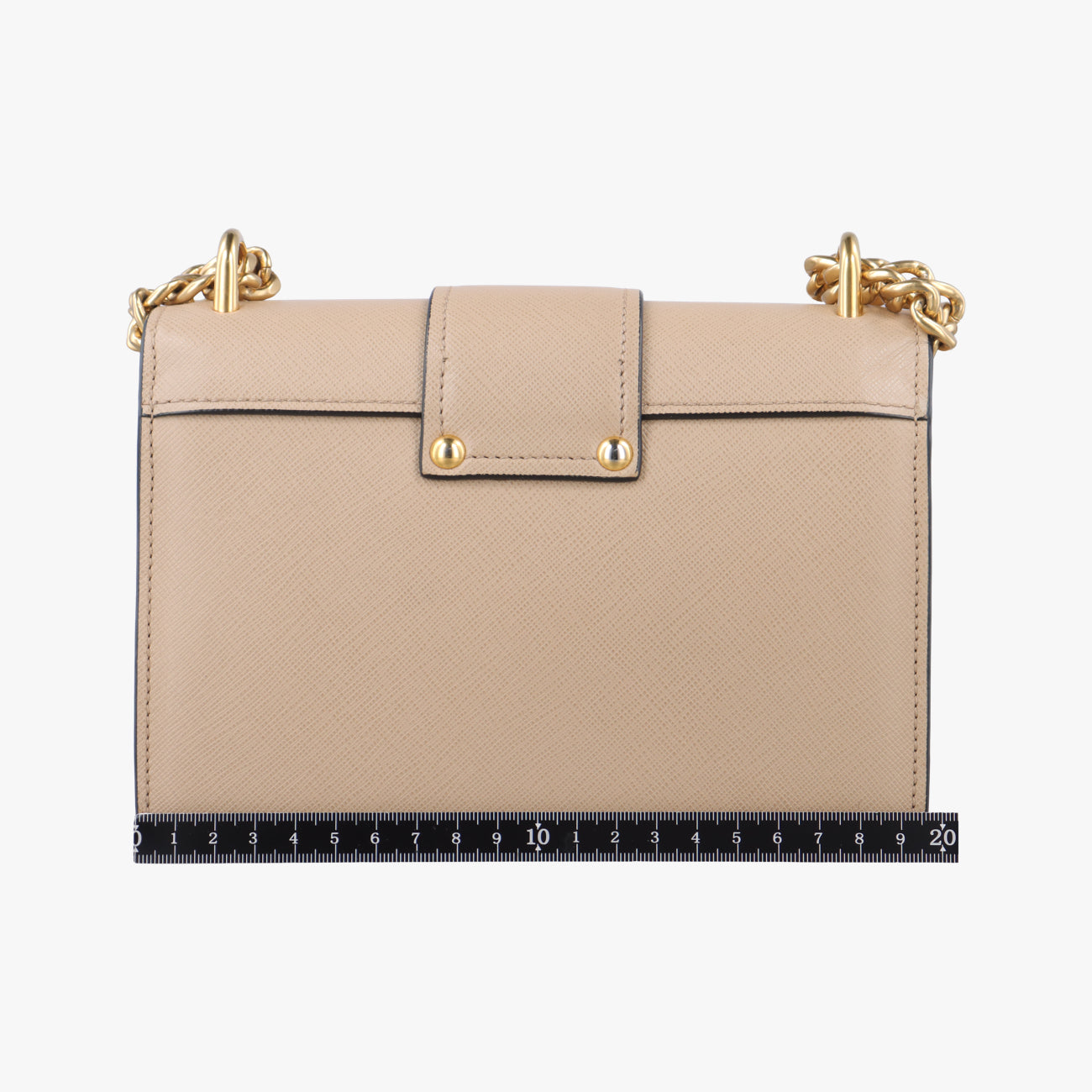 Turn lock Chevron Impunture Autre CuirBeigeSAFFIANO Leather1BD08959ターン ロックベージュサフィアーノレザー1BD08959