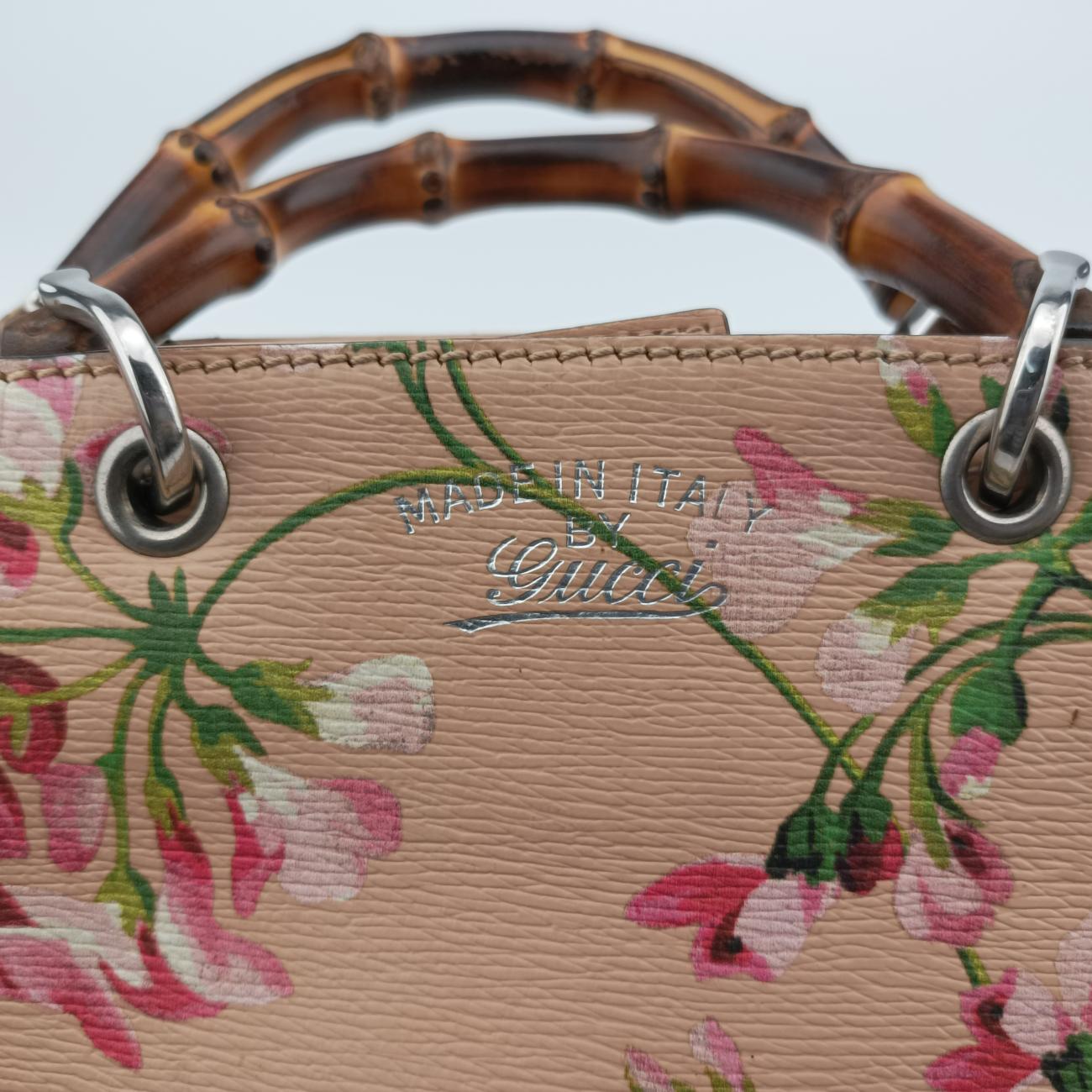 Bamboo Shopper Beige×Multicolour Leather 368823 C019249156バンブーショッパー ベージュ×マルチカラー レザー 368823 C019249156