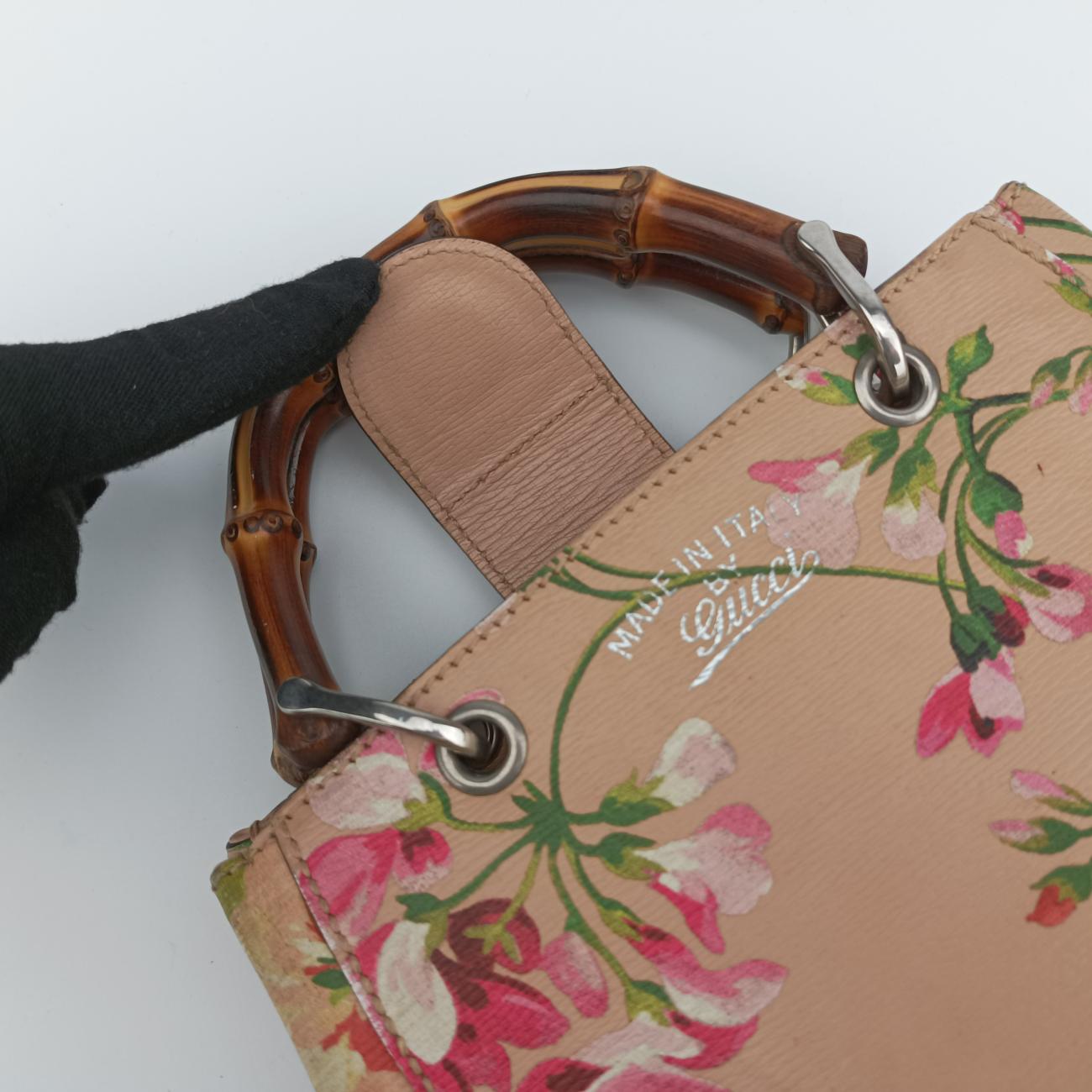 Bamboo Shopper Beige×Multicolour Leather 368823 C019249156バンブーショッパー ベージュ×マルチカラー レザー 368823 C019249156