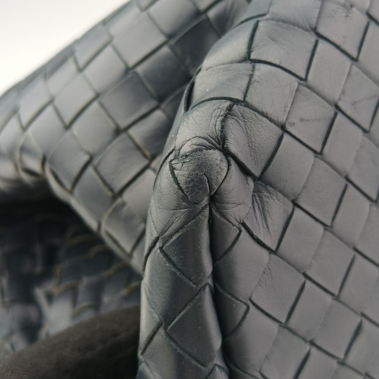 Roma Intrecciato Navy lambskin B03185037Bローマ イントレチャート ネイビー ラムスキン B03185037B