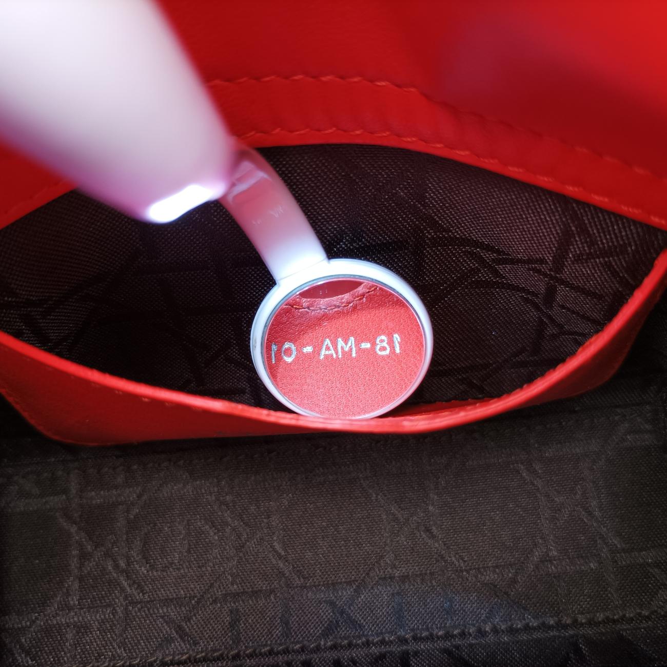 Lady Dior Orange lambskin 18-MA-0145レディディオール オレンジ ラムスキン 18-MA-0145