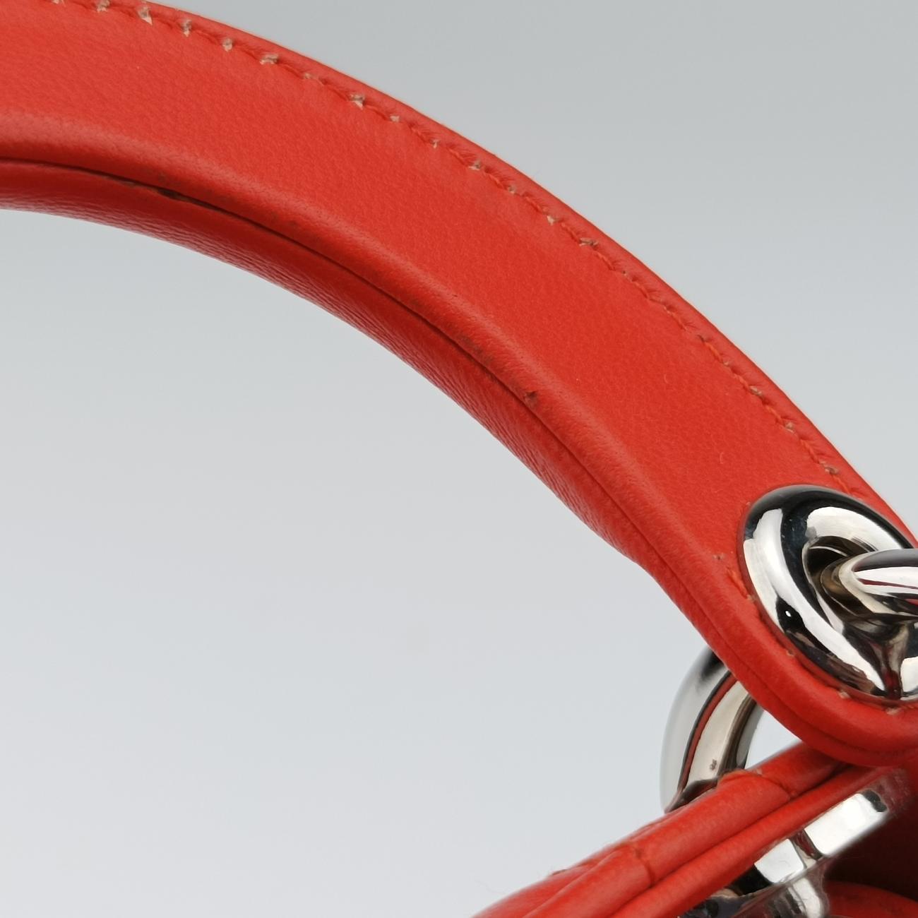 Lady Dior Orange lambskin 18-MA-0145レディディオール オレンジ ラムスキン 18-MA-0145