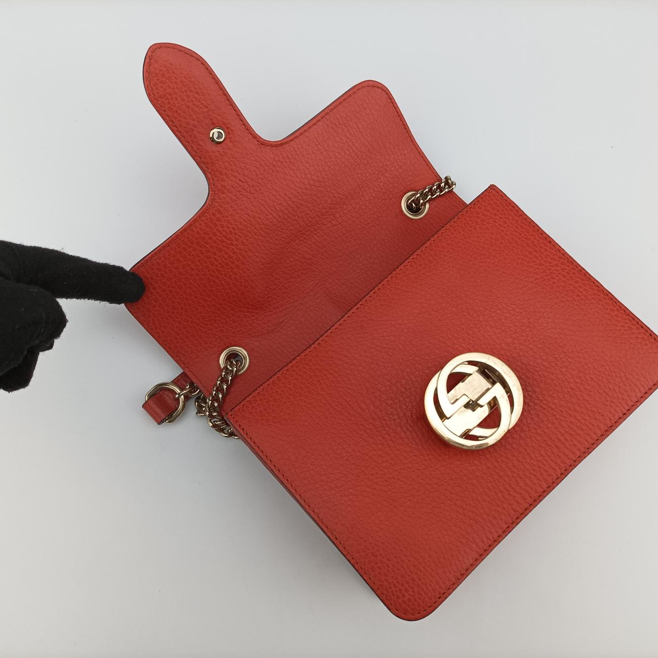 Interlocking G Orange Leather 510304 E026854224インターロッキングG オレンジ レザー 510304 E026854224