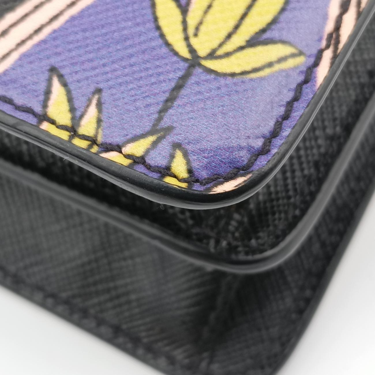 Soft Floral Clutch Multicolour Saffiano leather 7ソフトフローラルクラッチ マルチカラー サフィアーノレザー 7