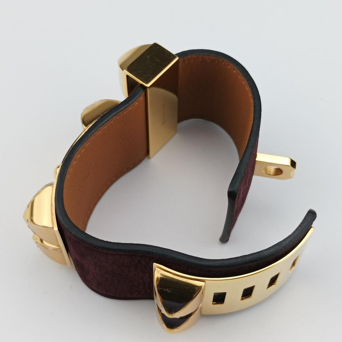 Collier de Chienpurple brown×goldenLeather× GPS ▢P Rコリエ ド シアンパープル ブラウン×ゴールドレザー × GPS ▢P R