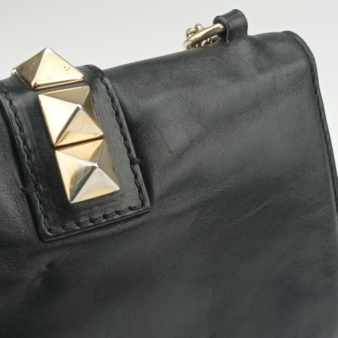 Rockstud Glam Lock Black Leather BS-D312VIT2ロックスタッズグラムロックスモール ブラック レザー BS-D312VIT2