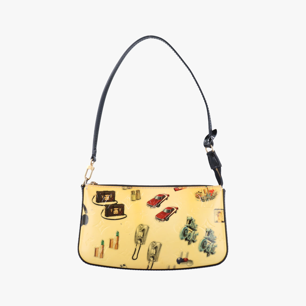 Pochette Accessoires Sticker White×multi Vernis M90928 DR0175ポシェット アクセソワール スティッカー ブロン×マルチ ヴェルニ M90928 DR0175