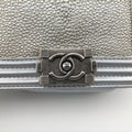 BOY CHANEL Silver lambskin×Galuchat Stingray A66230 19869442ボーイシャネル シルバー ラムスキン×ガルーシャ スティングレイ A66230 19869442