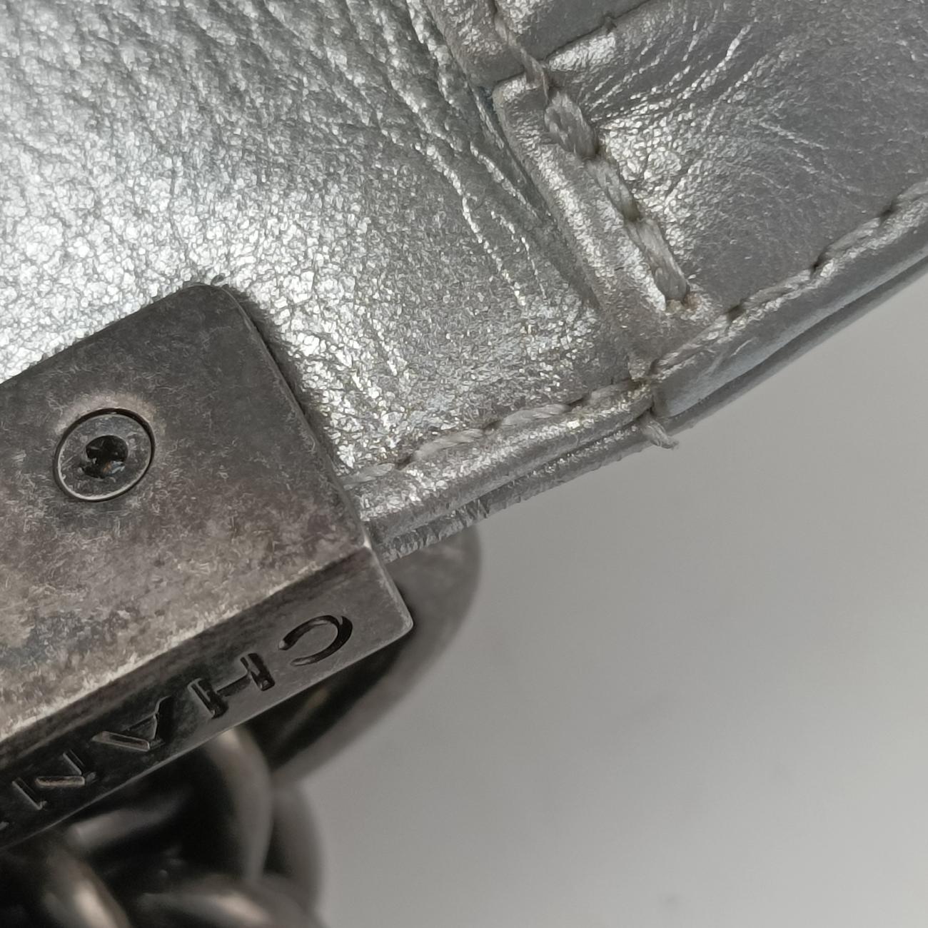 BOY CHANEL Silver lambskin×Galuchat Stingray A66230 19869442ボーイシャネル シルバー ラムスキン×ガルーシャ スティングレイ A66230 19869442