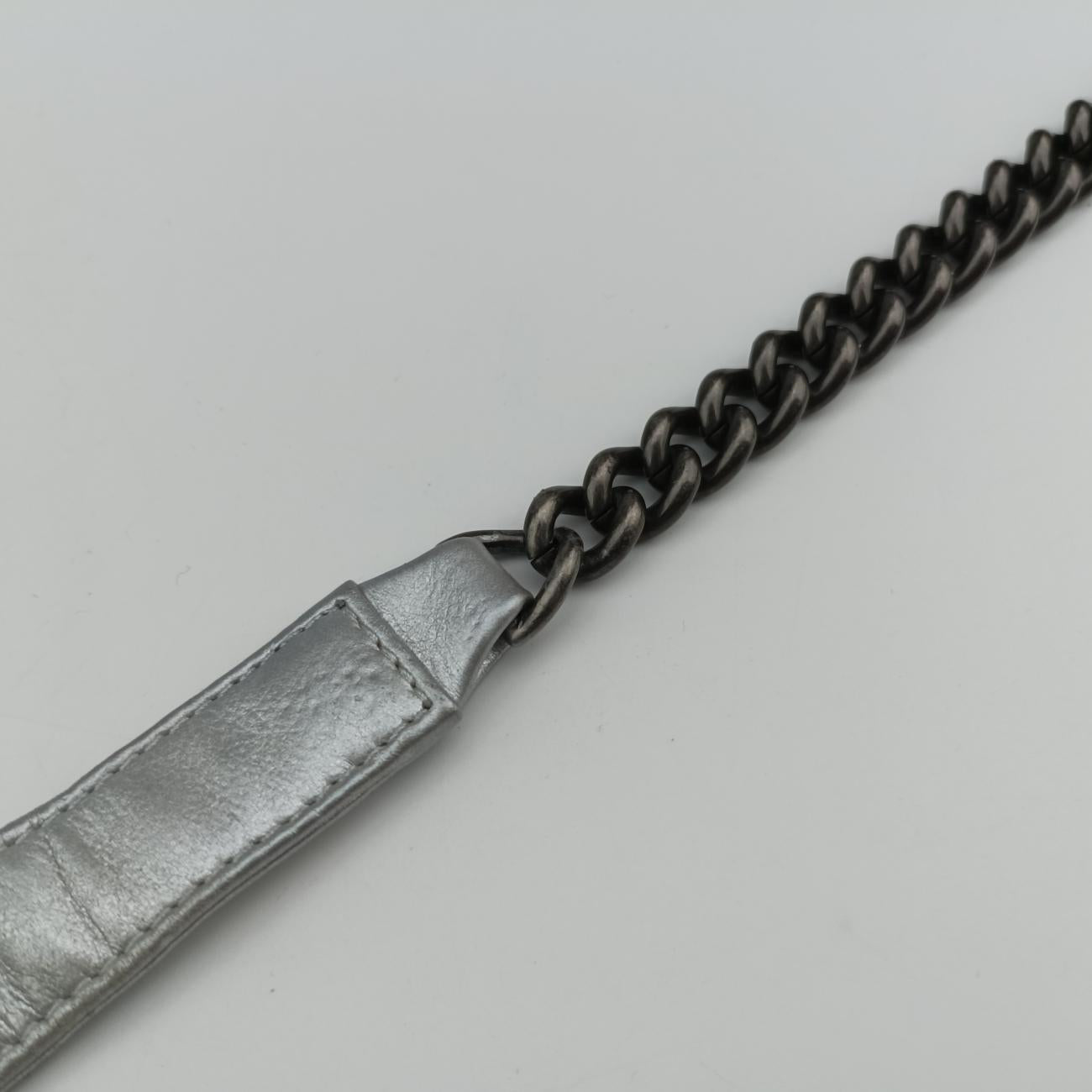 BOY CHANEL Silver lambskin×Galuchat Stingray A66230 19869442ボーイシャネル シルバー ラムスキン×ガルーシャ スティングレイ A66230 19869442