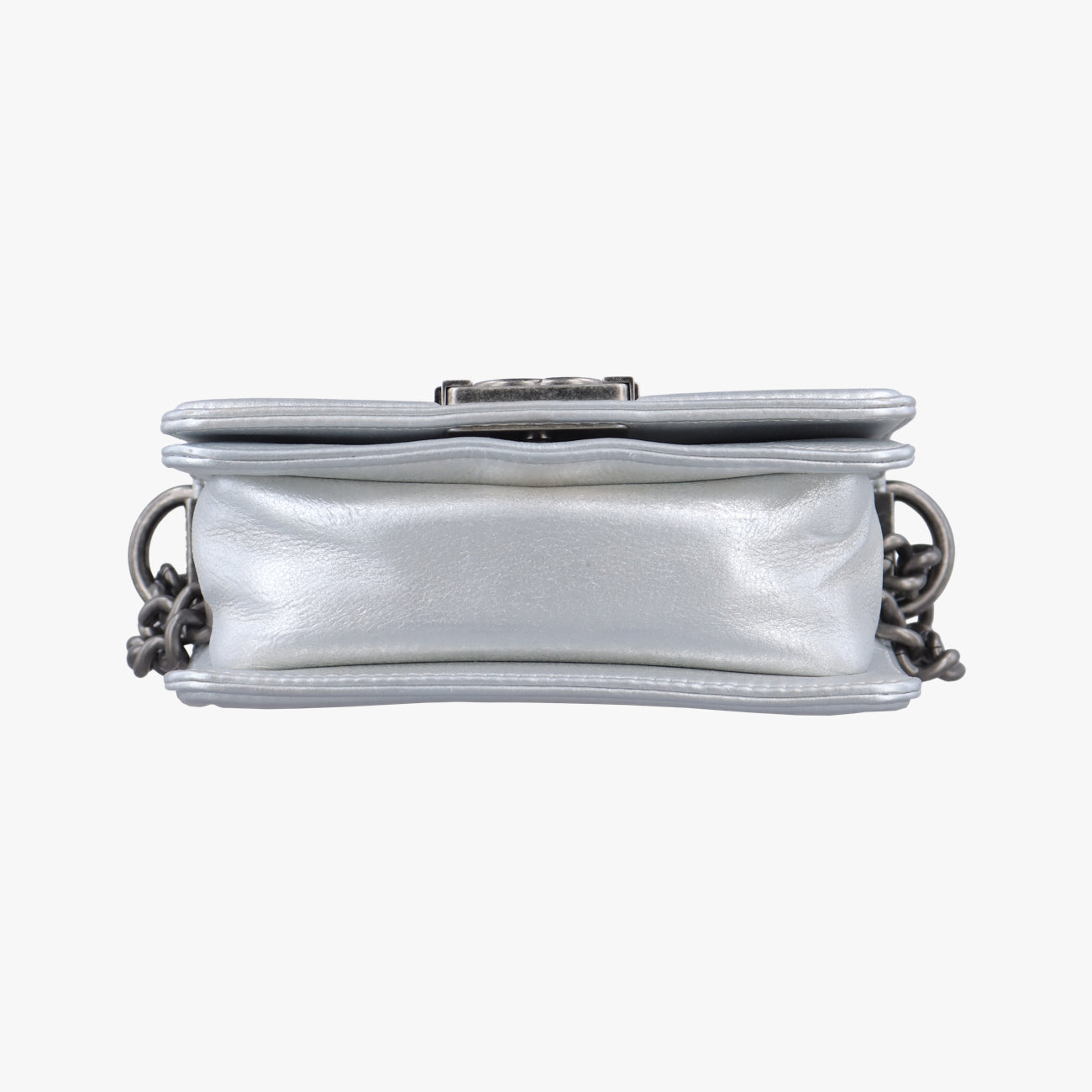 BOY CHANEL Silver lambskin×Galuchat Stingray A66230 19869442ボーイシャネル シルバー ラムスキン×ガルーシャ スティングレイ A66230 19869442