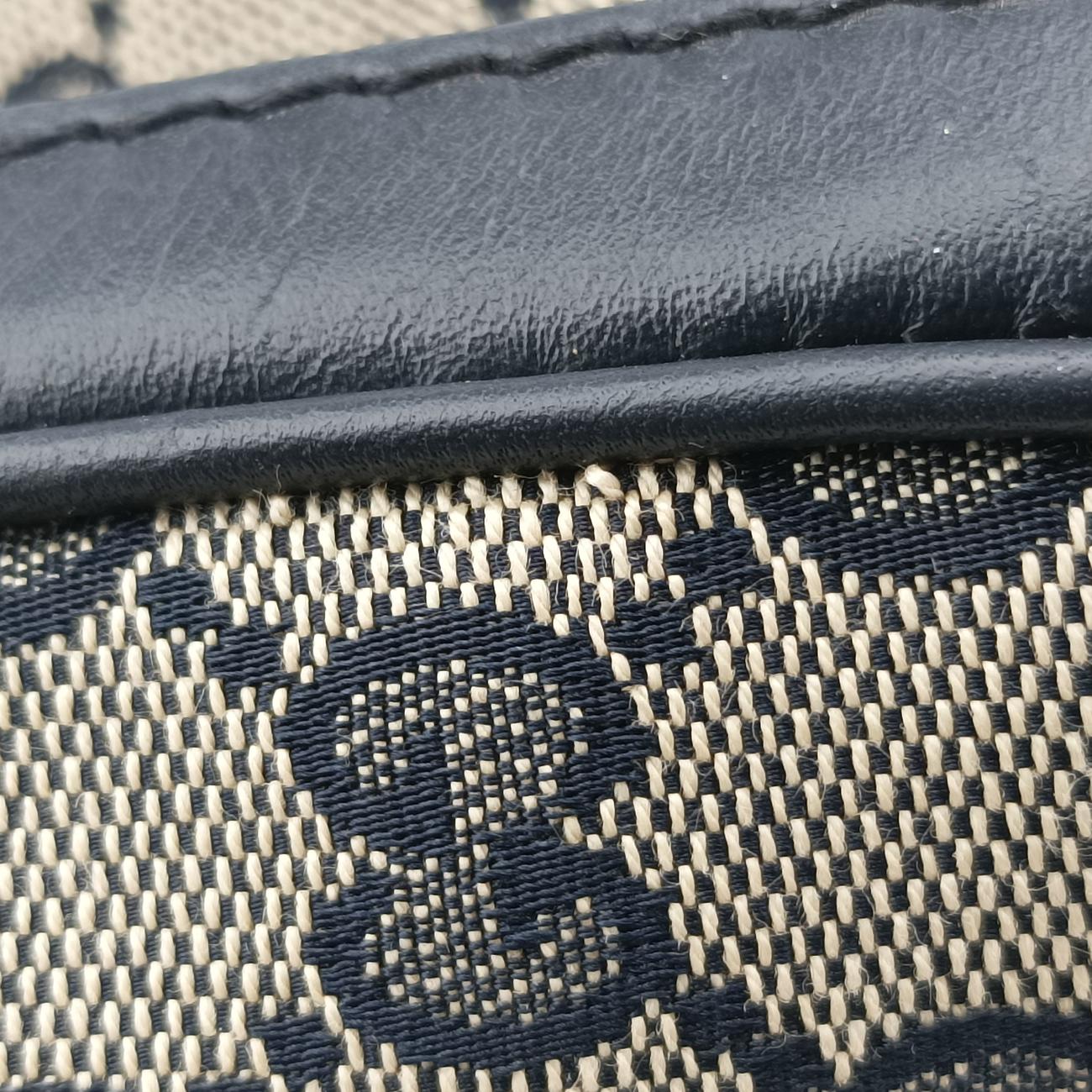 Sherry Line navy×red×beige Leather x canvas 247205 B017304282シェリーライン ネイビー×レッド×ベージュ レザー×キャンバス 247205 B017304282