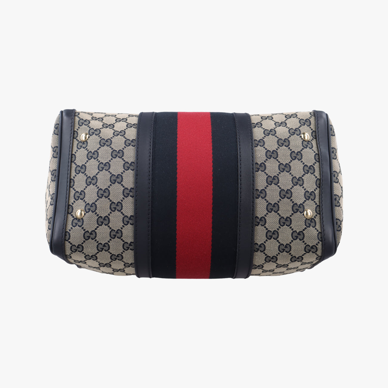 Sherry Line navy×red×beige Leather x canvas 247205 B017304282シェリーライン ネイビー×レッド×ベージュ レザー×キャンバス 247205 B017304282