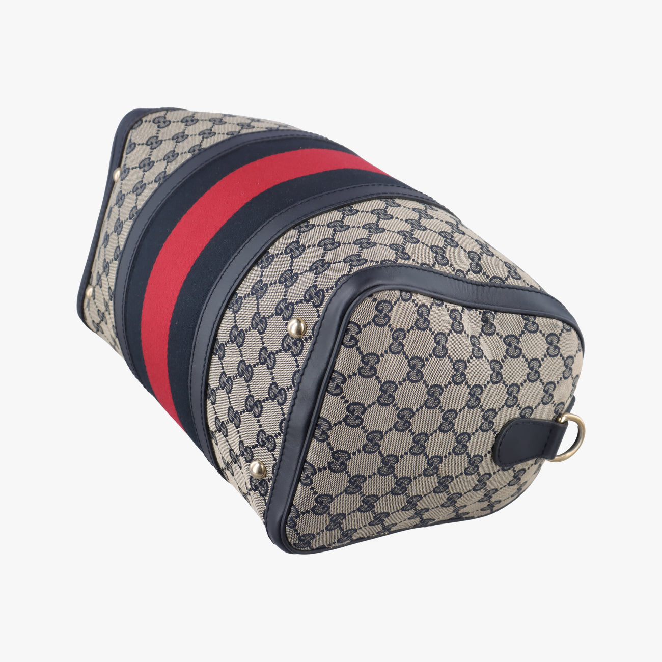 Sherry Line navy×red×beige Leather x canvas 247205 B017304282シェリーライン ネイビー×レッド×ベージュ レザー×キャンバス 247205 B017304282