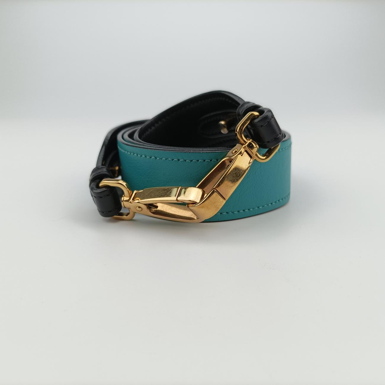 Plex Ribbon black×green×grey Leather 1BD067 7/Dプレックス リボン ブラック×グリーン×グレー レザー 1BD067 7/D