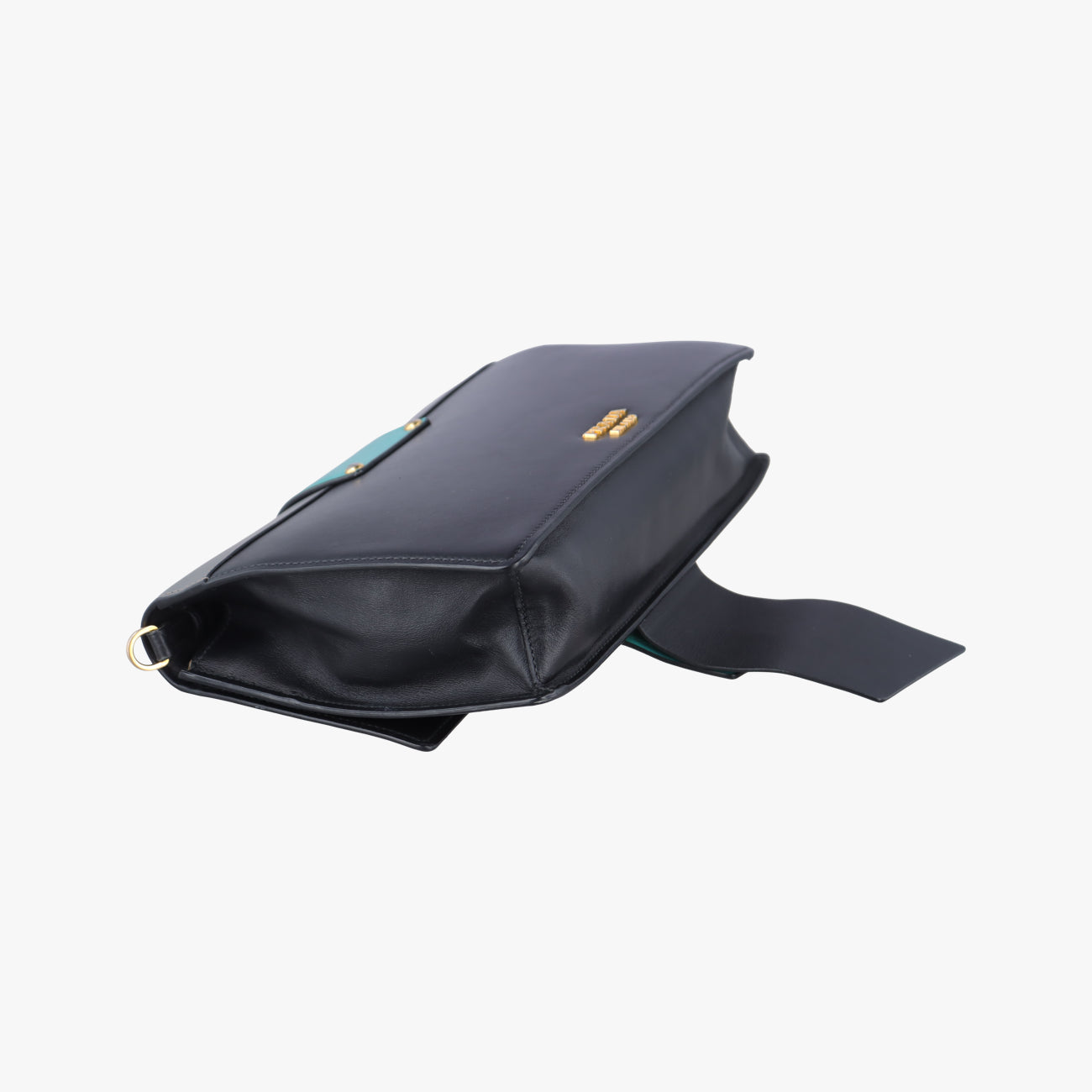 Plex Ribbon black×green×grey Leather 1BD067 7/Dプレックス リボン ブラック×グリーン×グレー レザー 1BD067 7/D