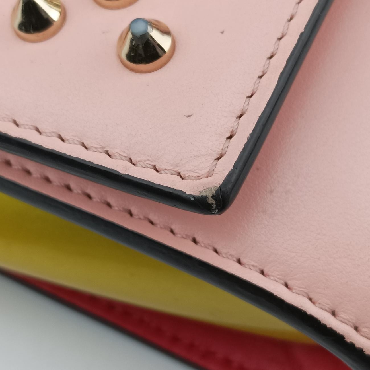 Paloma Clutch Pink×Yellow Leather パロマクラッチ ピンク×イエロー レザー 