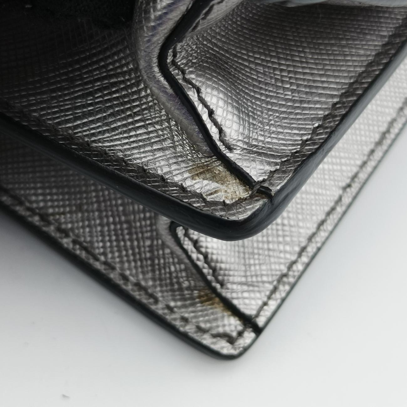 Sound Lock Silver SAFFIANO Leather BT1037 25サウンドロック シルバー サフィアーノレザー BT1037 25