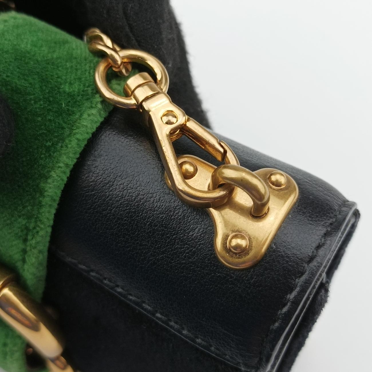 Cahier Black×green velour 1BH058 233カイエ ブラック×グリーン ベロア 1BH058 233